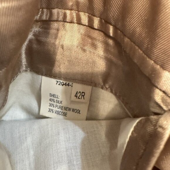 Jos A Bank Blazer Mens 42 R Brown Tweed Silk Wool Blend Suit Jacket Coat - Picture 6 of 7